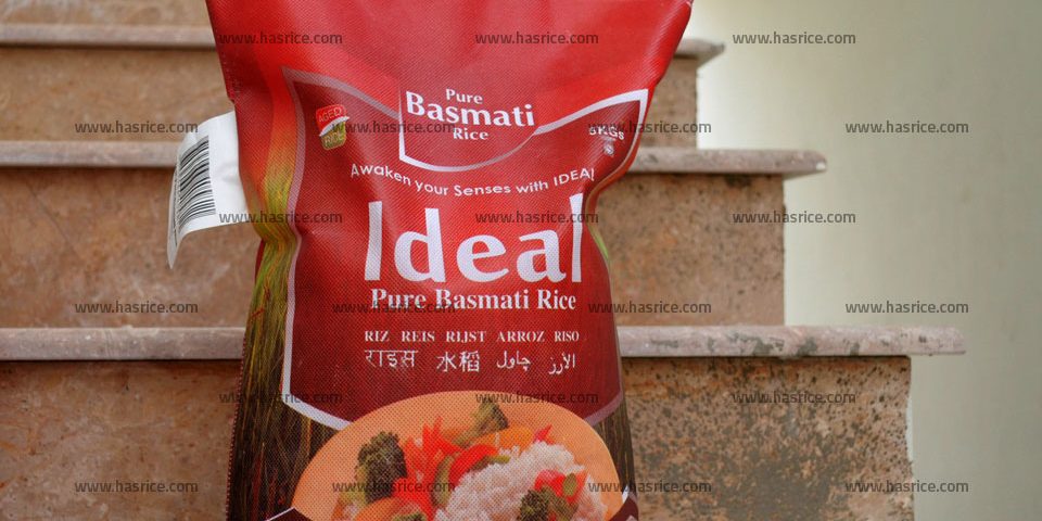 Pakistan Basmati Rice, Ideal Pure Basmati Rice. Packed in 5 KGs Non-woven Bag.