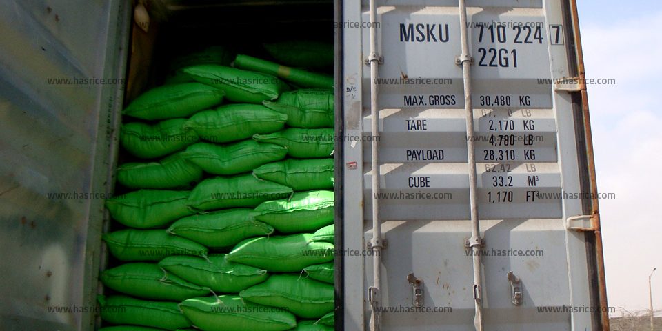 Irri9 White Rice Shipment