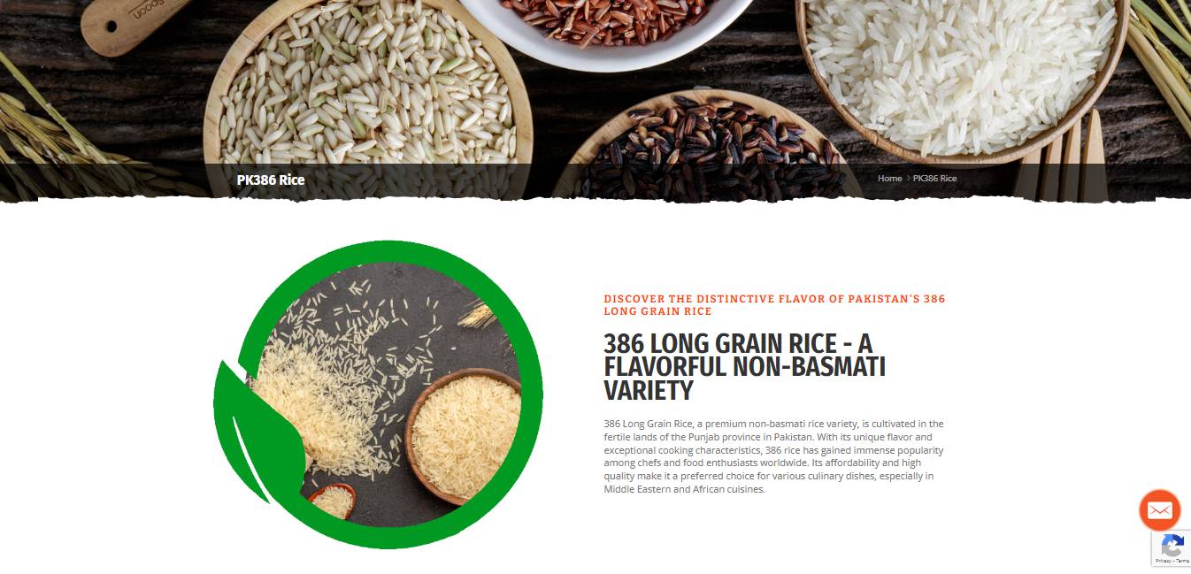 Ideal Premium Rice Exporters, PK386 Rice Exporters from Pakistan | HAS ...