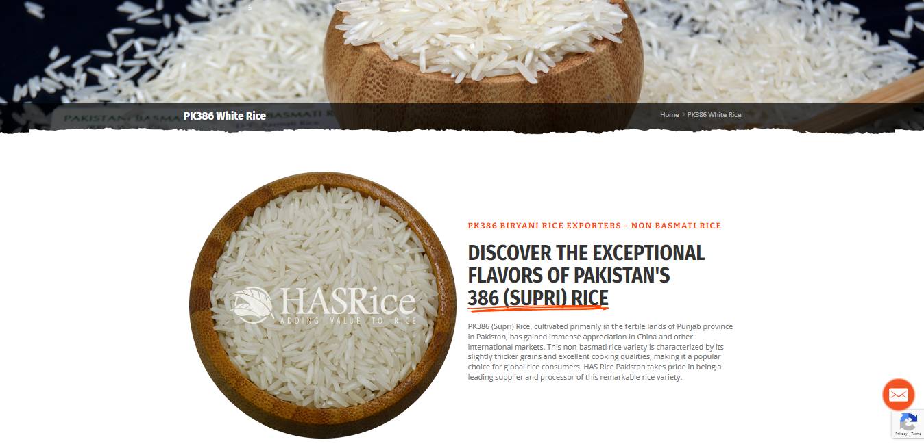 PK386 White Rice Exporters, Ideal Premium Rice from Pakistan | HAS Rice ...